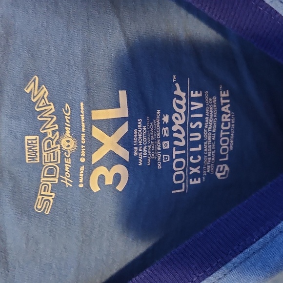 Loot Crate Spiderman Homecoming raglan t-shirt, blue 3XL - Picture 3 of 4